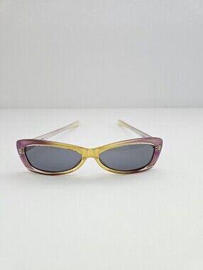 A.J. Morgan Vintage Y2K Two-Tone Ombré Sunglasses - Pink & Yellow Gradient